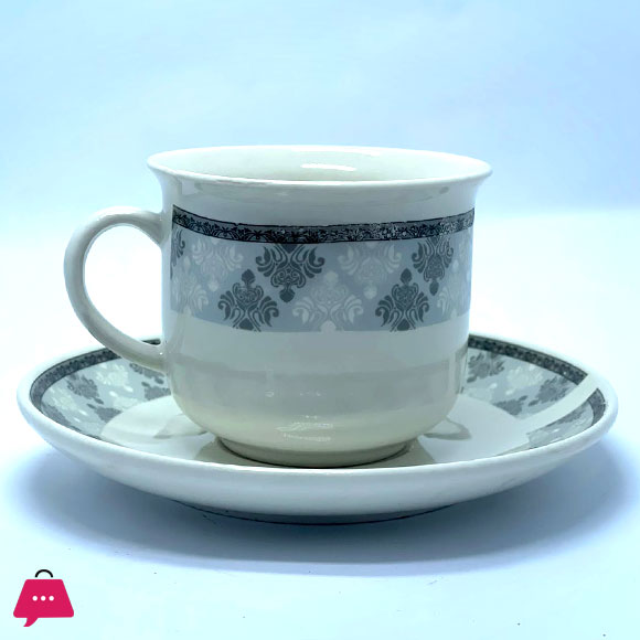 Bone Cup & Saucer Set of 6 Pieces