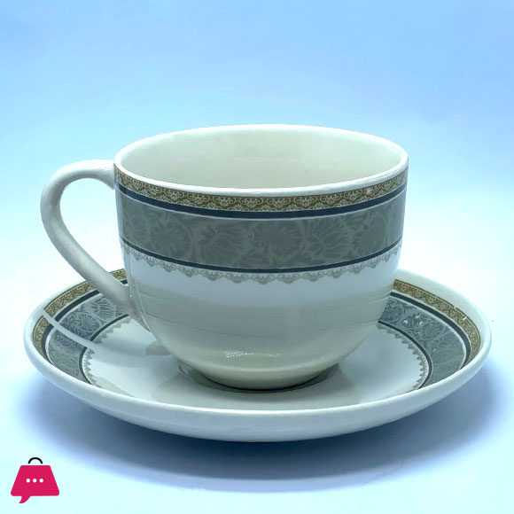 Bone Cup & Saucer Set of 6 Pieces