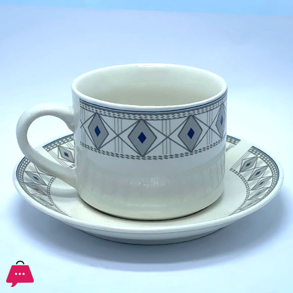 Bone Cup & Saucer Set of 6 Pieces