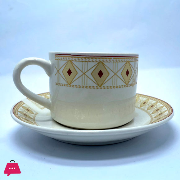 Bone Cup & Saucer Set of 6 Pieces
