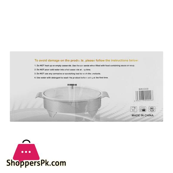 Brilliant Oval Casserole Serving Dish With Candle Stand Buffet Food Warmer 16 Inch
