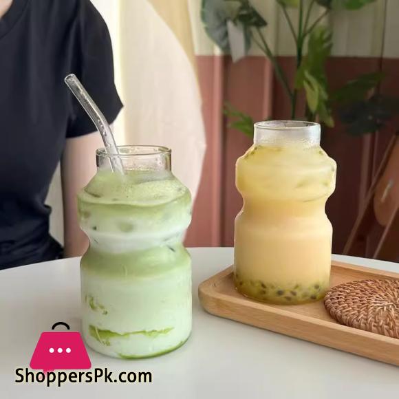 Creative Lactic Acid Bacteria Glass Cup Coffee Glasses Heatproof Milk Juice Ice Tea Glass 500ml