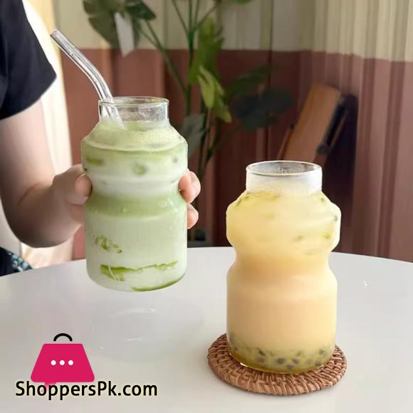 Creative Lactic Acid Bacteria Glass Cup Coffee Glasses Heatproof Milk Juice Ice Tea Glass 500ml