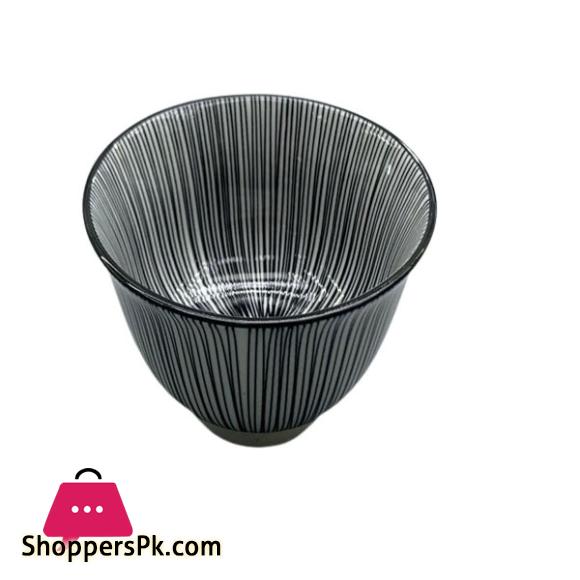 Danny Home Porcelain Black line Salad Bowl 8 Inch