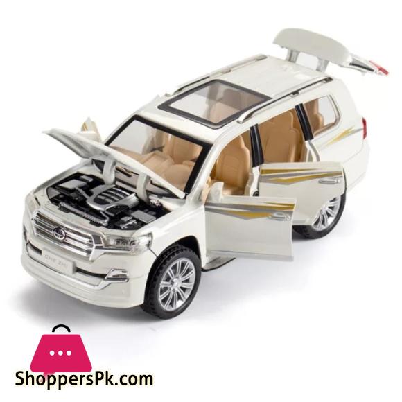 Diecast 1:24 Scale Land Cruiser V8 Alloy Model Car Lights & Sound 6 Door openable
