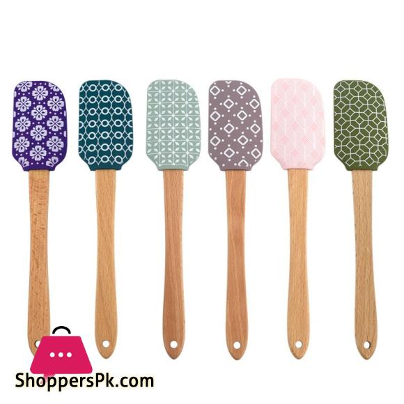 Geometric Silicone Spatula Cake Scraper Cream Mixing Spatula Kitchen Gadgets Heat-Resistant Utensils Cake Brush Kitchen Tools