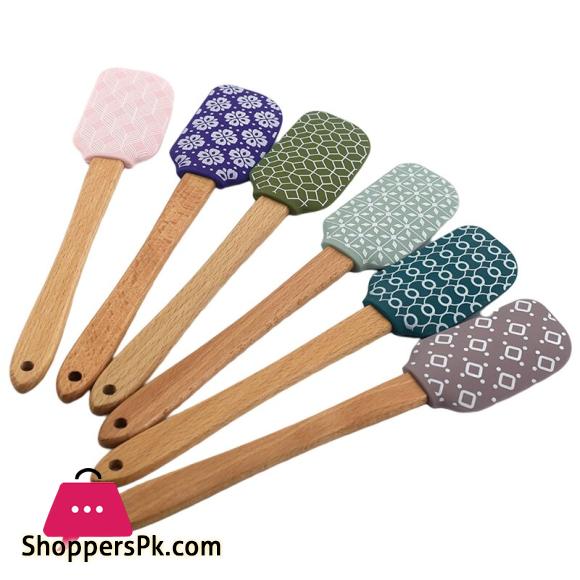 Geometric Silicone Spatula Cake Scraper Cream Mixing Spatula Kitchen Gadgets Heat-Resistant Utensils Cake Brush Kitchen Tools