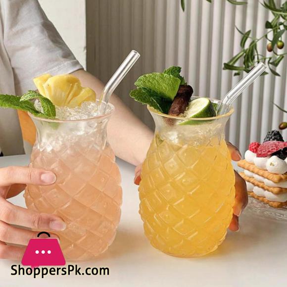 Pineapple Cocktail Glass Multi-Use Juice Glass High Borosilicate Glass for Home 140z