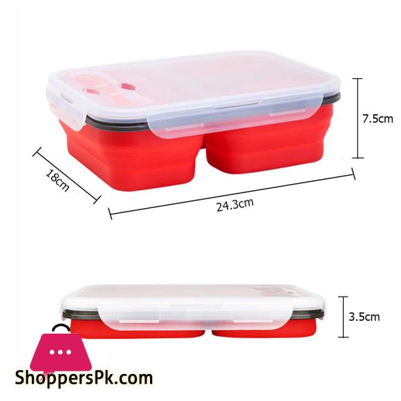 Silicone Collapsible Portable Lunch Box Folding Lunchbox Eco-Friendly 1300ml
