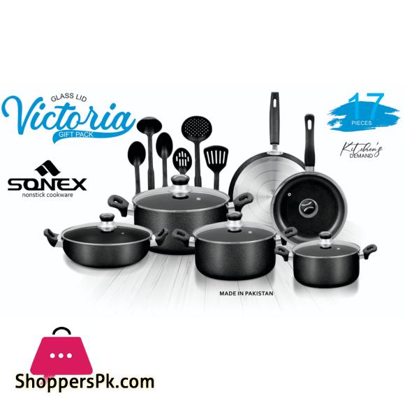 Sonex New Non stick Victoria Gift Set GL Random colors Cookware Sets
