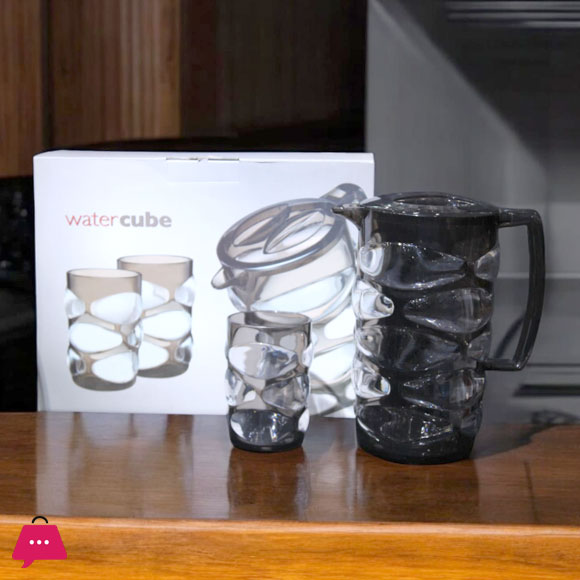 Acrylic Cube Design Water Set of 7