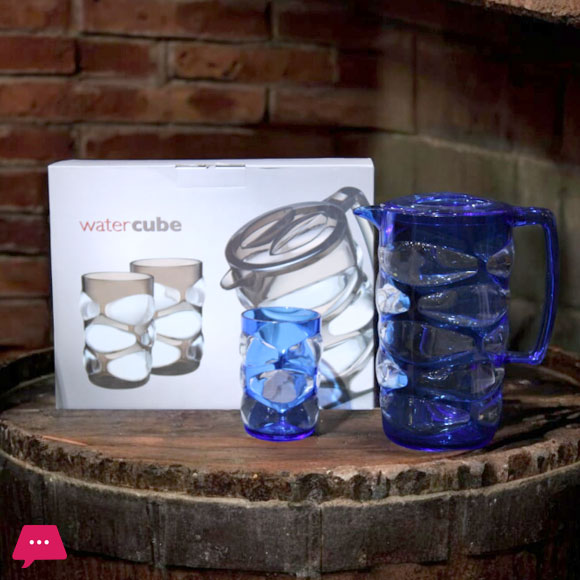 Acrylic Cube Design Water Set of 7