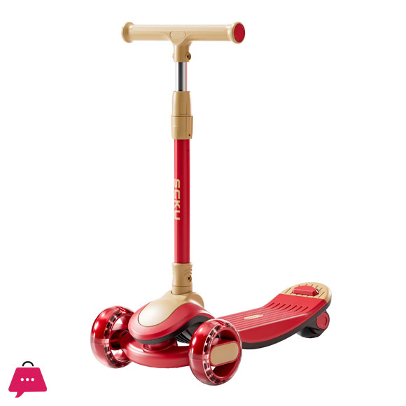 Adjustable Height Flashing Wheel Kids Kick Scooter