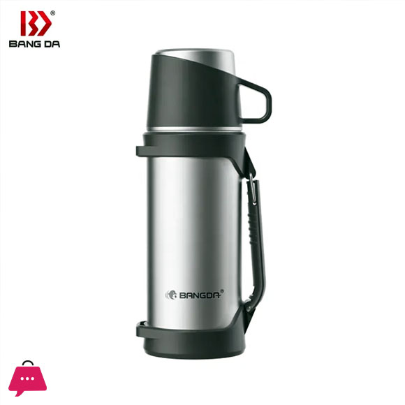 BANGDA Water Bottle Vacuum Outdoor Camping Thermos Travel Pot with Belt Large 1.2Liter