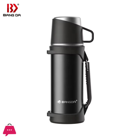 BANGDA Water Bottle Vacuum Outdoor Camping Thermos Travel Pot with Belt Large 1.2Liter