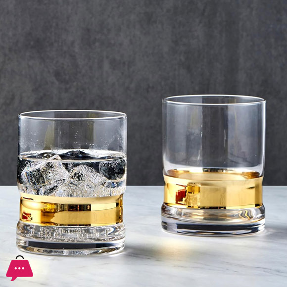 Crystal Anton Studio Glasses Elegant Drinking Glasses Set of 6