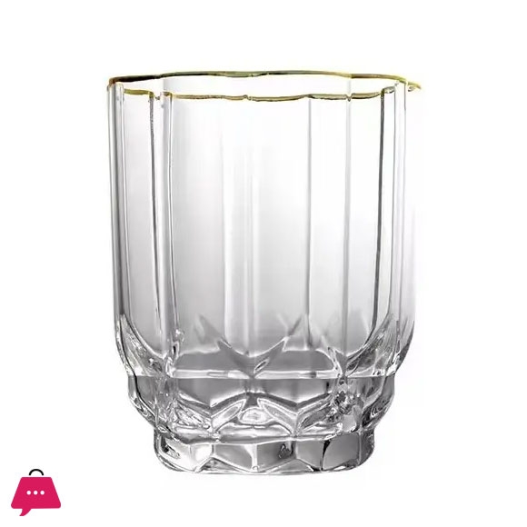 Crystal Drinking Water Glasses Diamond Shape Set of 6