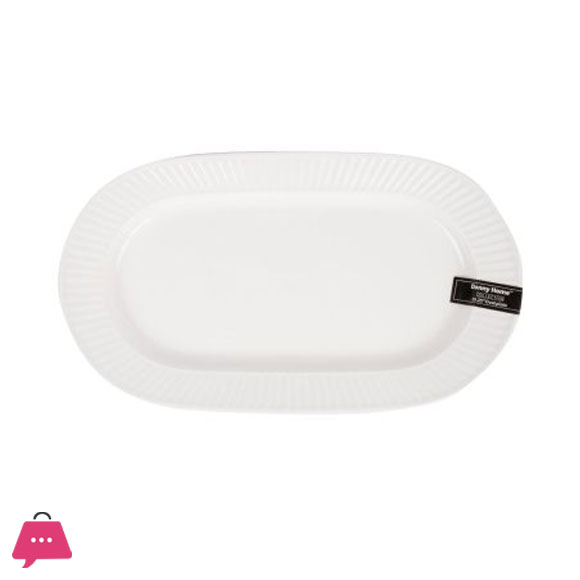 Danny Home Ceramic Oval Porcelain Plate 1 Pcs 13.5 Inch