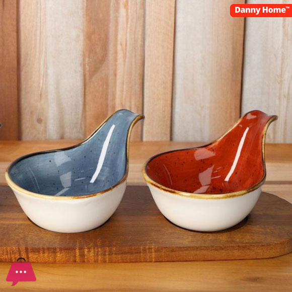 Danny Home Round Dip Sauce Bowl with Handle 10.5x6.5x2.5cm