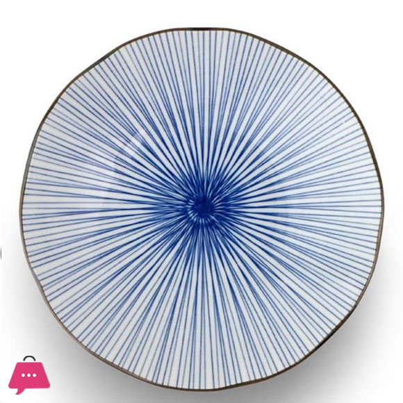 Danny Home Vintage Blue and White Ceramic Dinner Plates 10.5 Inch