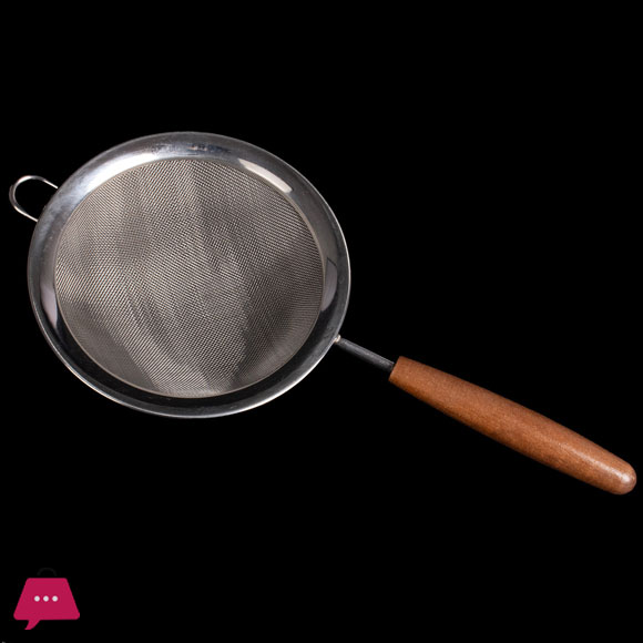 Elegant Wood Handle Tea Strainer Medium