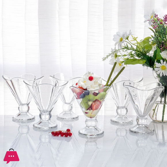 Floral Shape Ice Cream Bowls