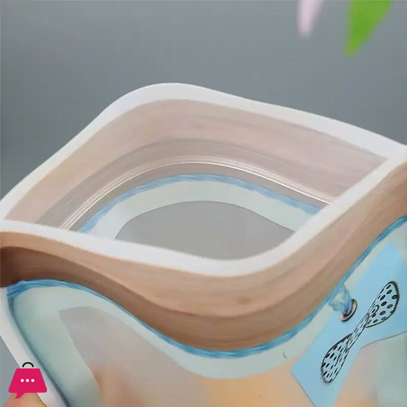 3Pcs Food Pouevening Dress Jar Zipper Bag Reusable Bogownsshape Plastic