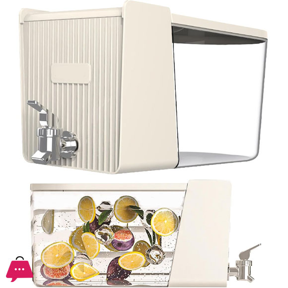 Fridge Drink Dispenser Leakproof Fridge Water Dispenser Drink Container 5.3 Liter