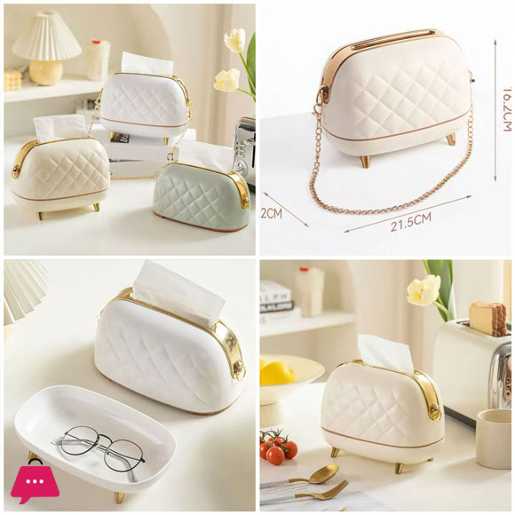 Hand Bag Style Tissue Box Decorative Napkin Holder