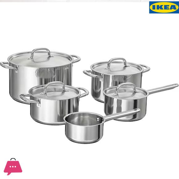 IKEA ANNONS Cookware Set Stainless Steel