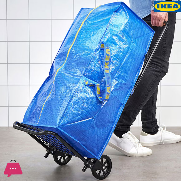 IKEA FRAKTA Trunk For Trolley, Blue, 73x35x30 cm 76 l