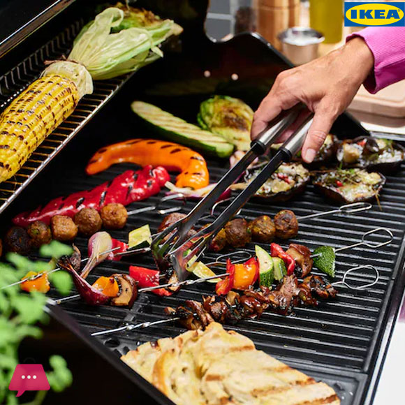 IKEA GRILLTIDER BBQ Skewer Stainless Steel - Highly Stain Resistant