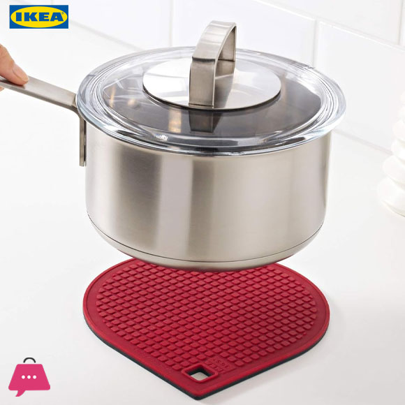 IKEA Gunstig Trivet Pot Stand Magnetic Red, Dark Gray