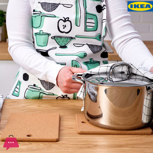 IKEA Heat Pot Stand Cork 23x17 CM