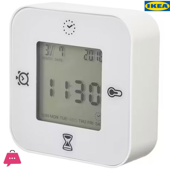 IKEA KLOCKIS Clock with Thermometer, Alarm & Timer - Just Flip