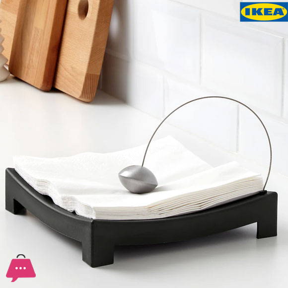 IKEA KNYCK Napkin Holder, Black