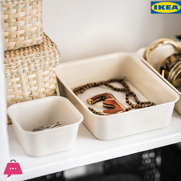 IKEA NOJIG Organizer, Plastic / Beige 10 x 10 x 5 CM