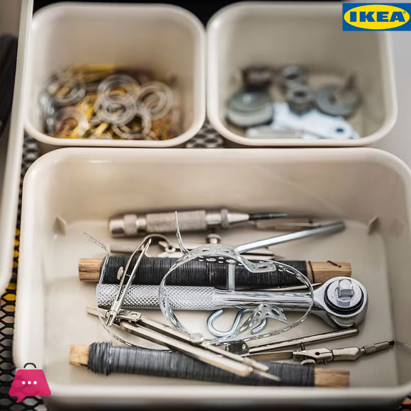 IKEA NOJIG Organizer, Plastic / Beige 15 x 20x 5 CM