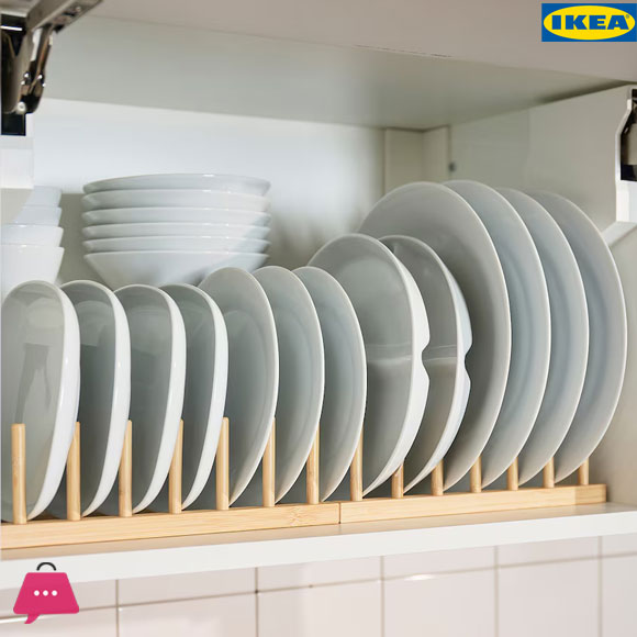 IKEA NYPLOCKAD Plate Holder Bamboo