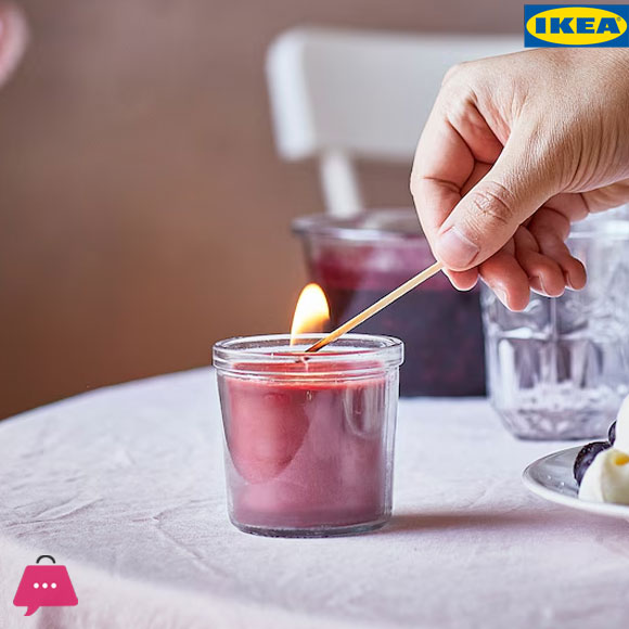 IKEA STÖRTSKÖN Scented Candle in Glass