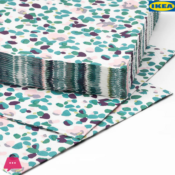 IKEA TACKSAMHET Paper Napkin, Multicolour 33x33 cm