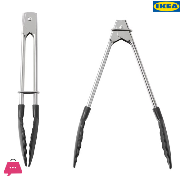 IKEA TILLAMPAD Tongs, Stainless Steel - 2 Pcs Set