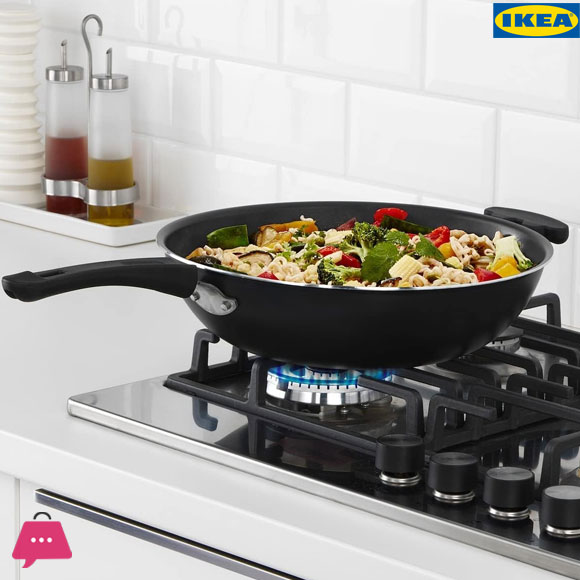 IKEA TOLERANT Non-stick Wok with 2 Handles