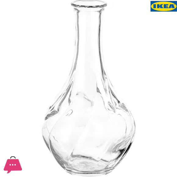 IKEA VILJESTARK Vase Clear Glass 17 CM