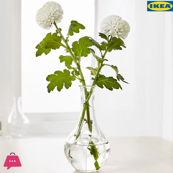IKEA VILJESTARK Vase Clear Glass 17 CM