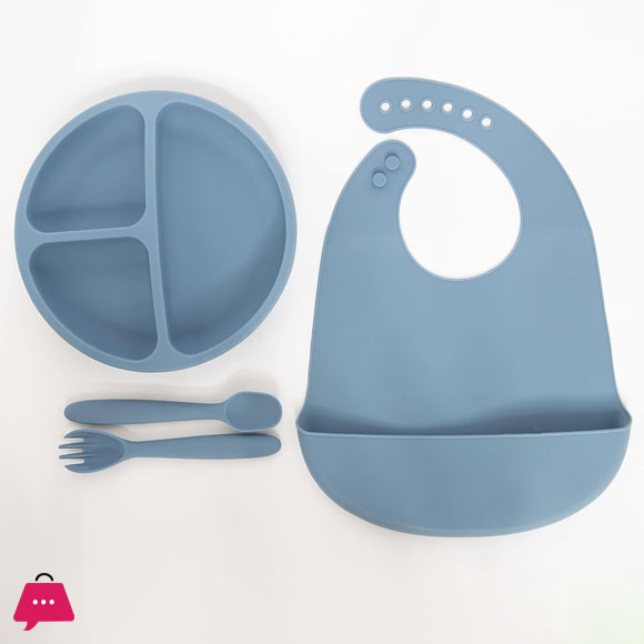 Lila & Jack 4 Piece Silicone Meal Set Ages 6 Months Plus New