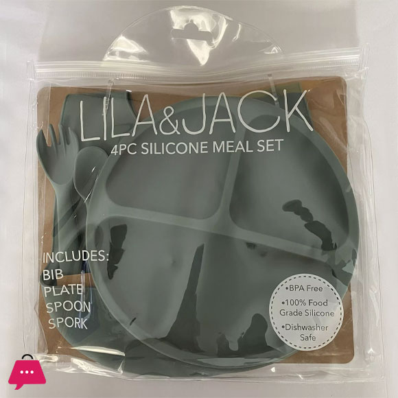 Lila & Jack 4 Piece Silicone Meal Set Ages 6 Months Plus New