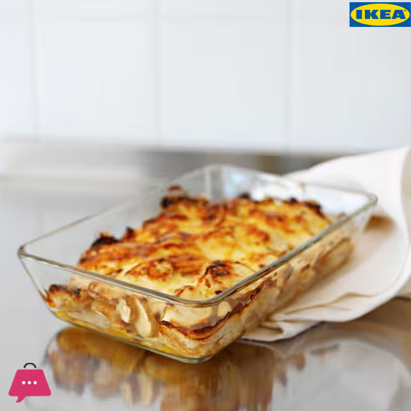 MIXTUR Oven / Serving Dish, Clear Glass 27x18 CM