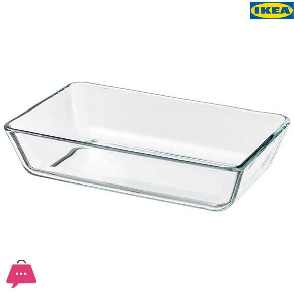 MIXTUR Oven / Serving Dish, Clear Glass 27x18 CM