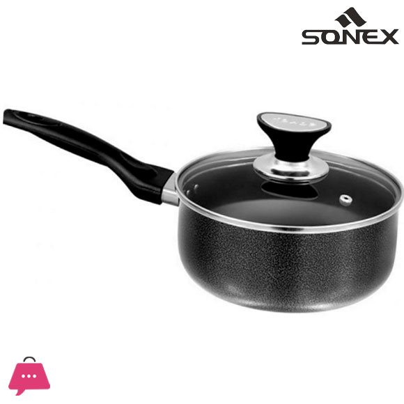 Non Stick Royal Saucepan Pot Stock with Glass CM - 16